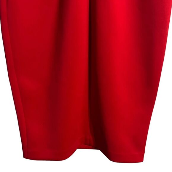 Calvin Klein Women's Red Sleeveless V-Neck Scuba Sheath Dress Sz 4 NWT🏷 - Picture 12 of 16